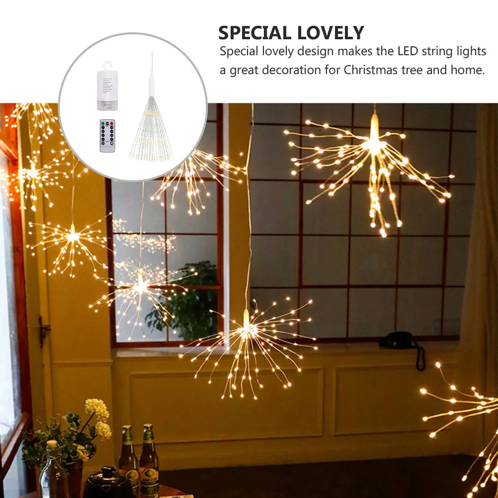 

1Set LED Firework Lamp String Decor Dandelion Light Energy Saving Xmas Tree Bedroom Decorative Lamp Indoor Courtyard Atmosphere