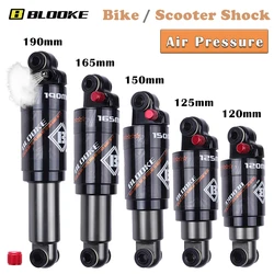 BLOOKE-Air Shock Rear Shock MTB Bike E-Bike Kindshock Mountain Bicycle Scooter M365 KUGOO M5 M4 Front 120mm 125mm 150mm 165mm