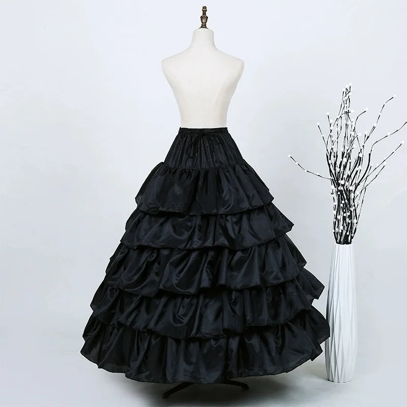 AnXin SH Wedding Dress black ruffles petticoat Brace Various Enlarge bustle underskirt Adjustable Dress bride white pannier