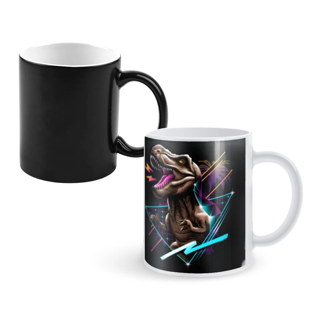 

Rad TRexCoffee Mugs And Mug Creative Color Change Tea Cup Ceramic Milk Cups Novelty Gifts