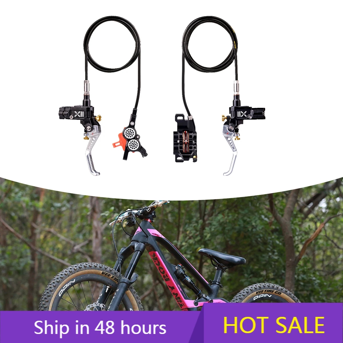 

YTYIN Ferei Eco-Friendly Durable 180~220mm MTB Disc Brake Kit for CNC 4-Piston Hydraulic Aluminum Pads Forged Aluminum Caliper