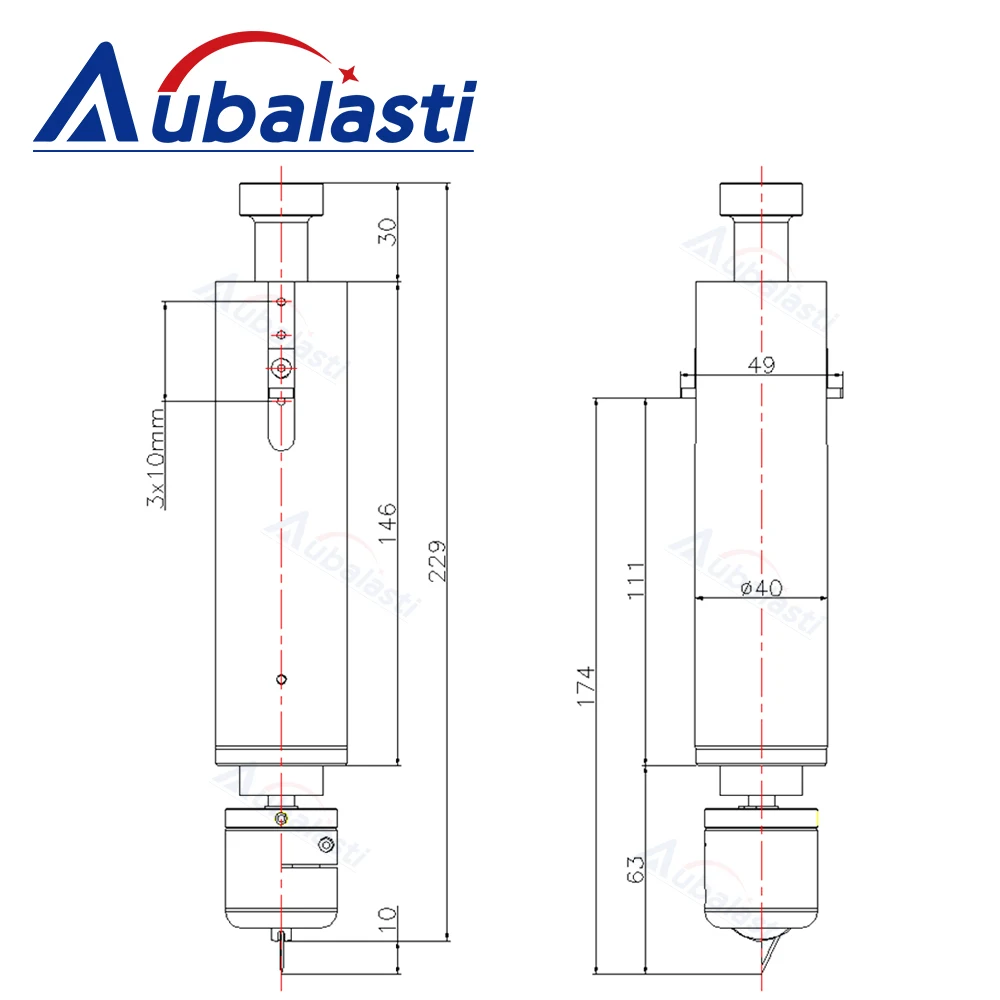 Aubalasti Press Cutter Knife Cutter Thickness 6mm Vibrating Knife Head for Soft Glass Car Sticker PP Paper Blanket and Paper Jam