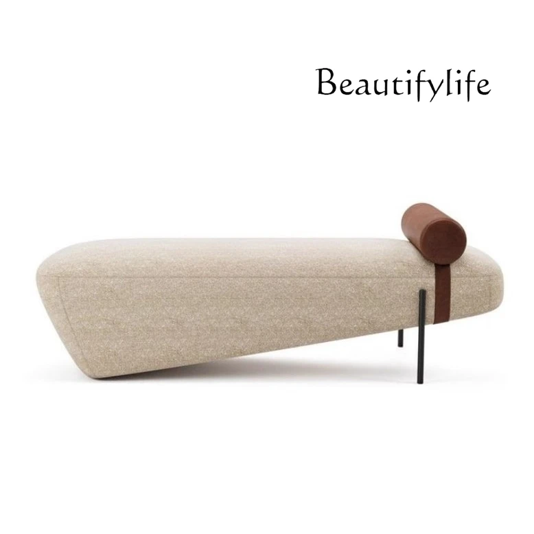 Nordic light luxury bedroom bedside stool modern designer fabric home shoe changing stool creative sofa leisure bench