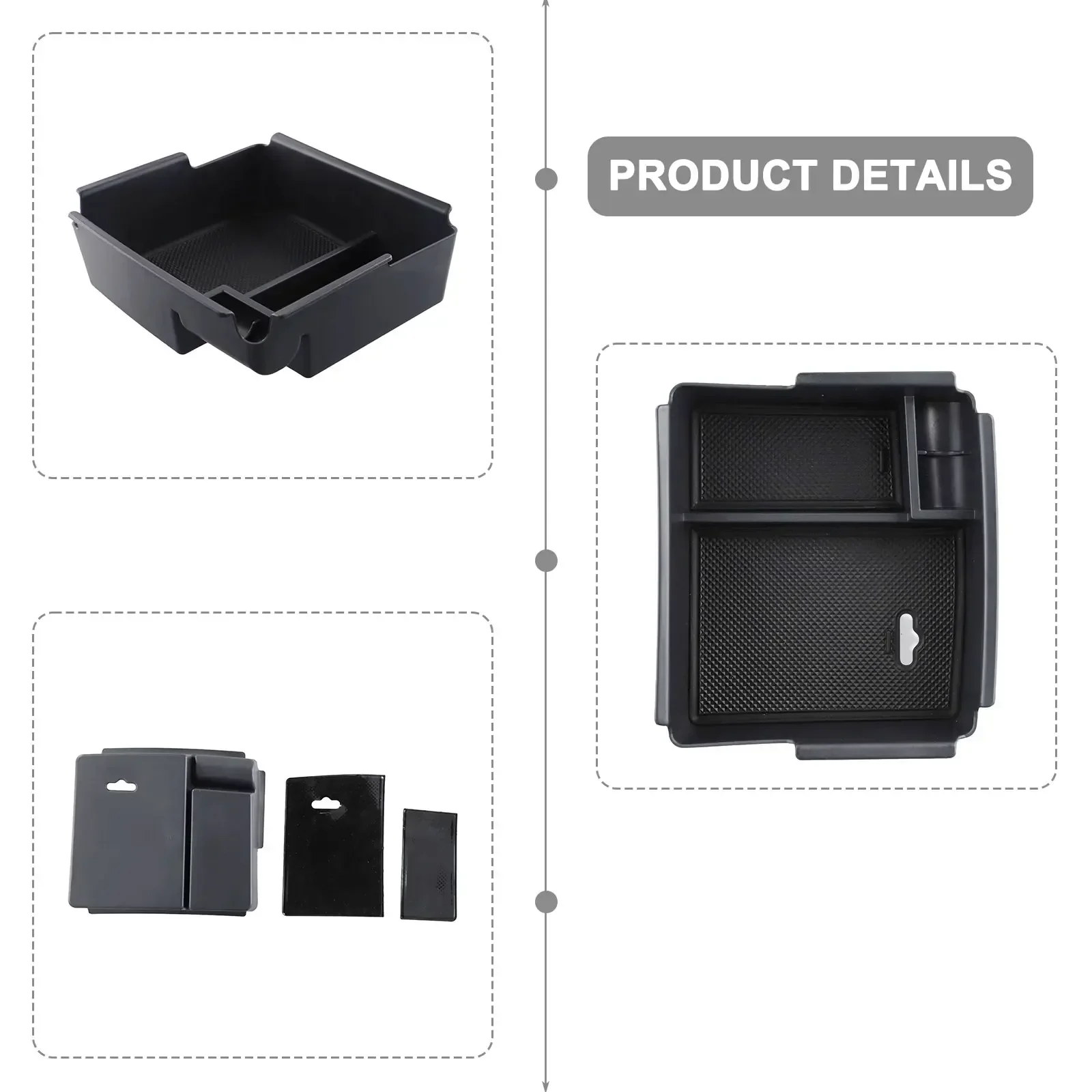 Newest Center Console Armrest Storage Glove Box Tray Fit For SsangYong Musso 2019-2024 Direct Replacement Car Accessories