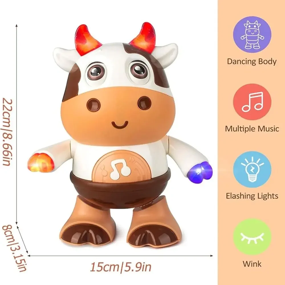 Jouet électrique lumineux pour phtalcow, jouets musicaux pour bébé mignon, anniversaire pour tout-petit