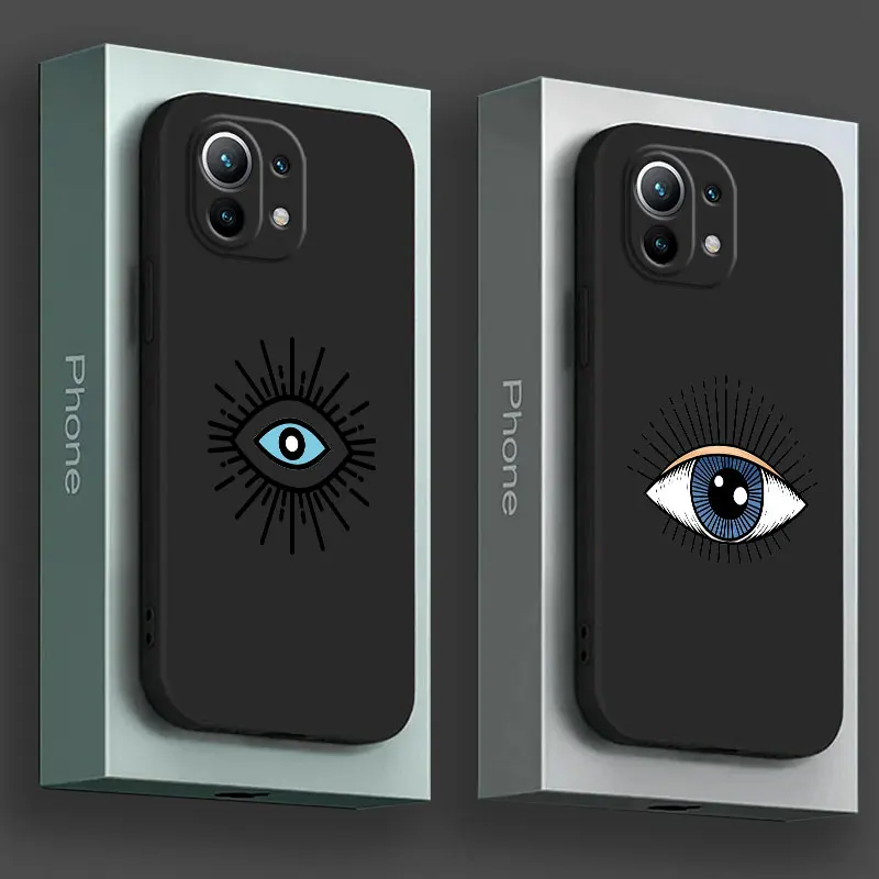 

Blue Beautiful Eyes Phone Case For Xiaomi Poco X7 F7 Pro X3 X5 X6 M5 M7 F6 Mi 15 Ultra 14T 13T 12T 11T 10T Pro 11 Silicone Cover