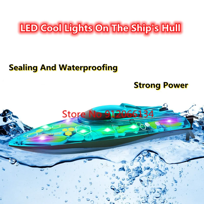 35 CM Hoge Snelheid Elektrische RC Boot Speelgoed 30 KM/H Water Inductie LED Licht Afdichting Waterdichte Racing Afstandsbediening speedboot Boot