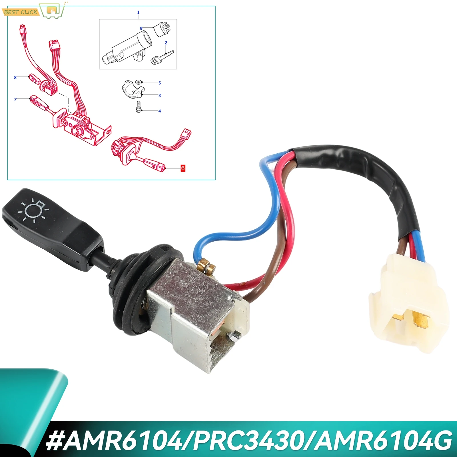 Master Light Switch AMR6104 For Land Rover Defender Td5 PUMA 1998-2016 Headlight Brake 749961 PRC3430
