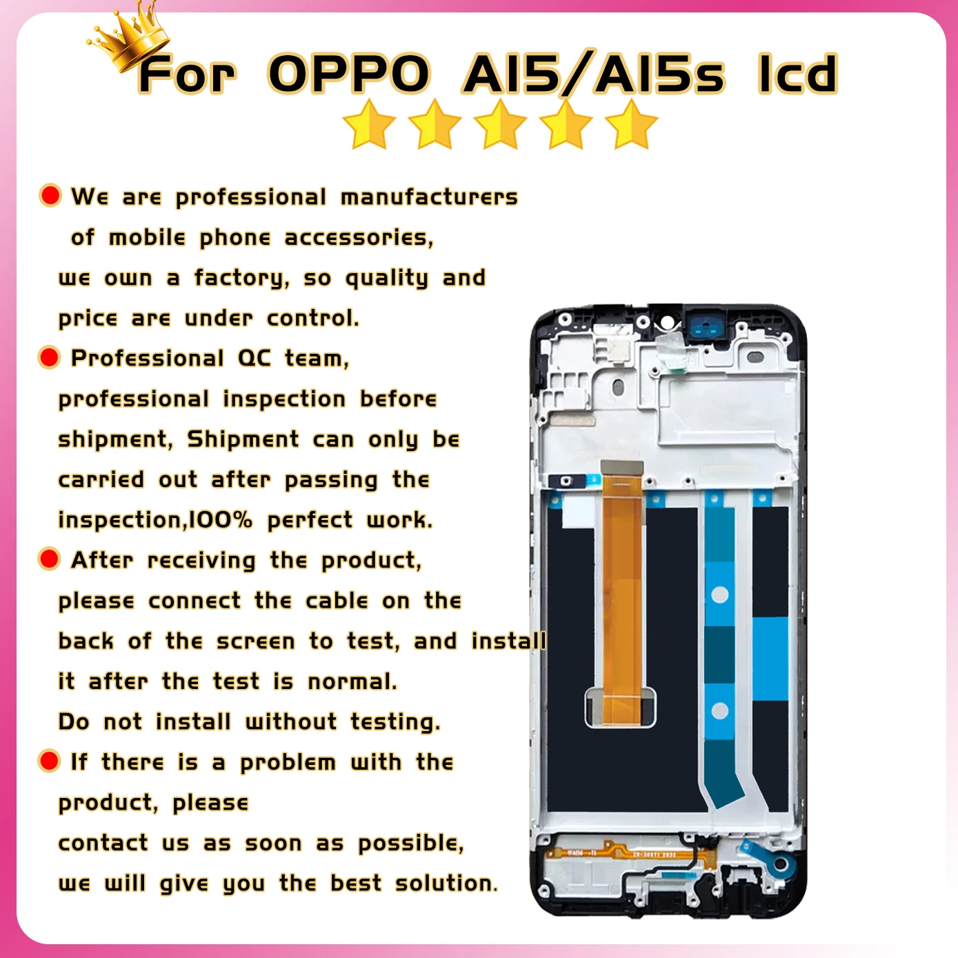 6.52\'\' Lcd For OPPO A15 CPH2185 LCD Display Touch Screen For OPPO A15s CPH2179 Digitizer Assembly Replacement High quality