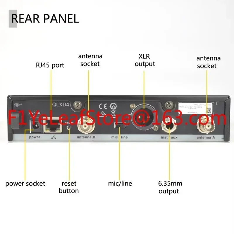 Vendite caldeMicrofono dinamico portatile wireless professionale QLXD4 karaoke in chiesa per conferenze
