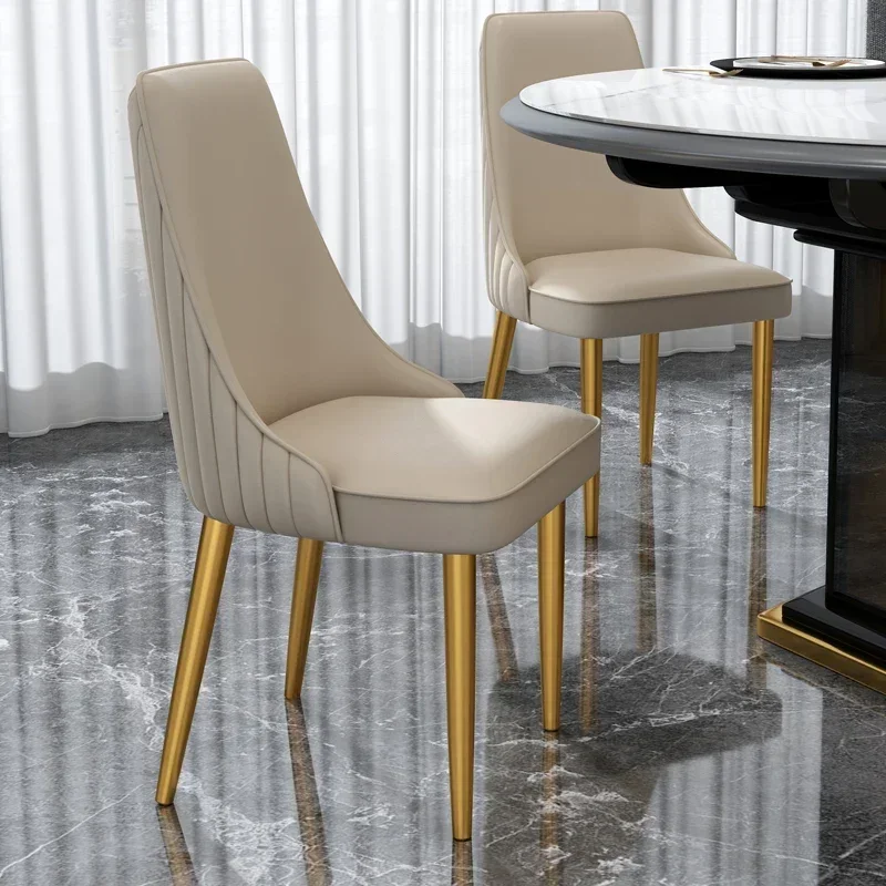 Waterproof Luxury Dining Chairs Modren Metal Legs Cushion Modern Chair Designe For Bedroom Meuble Salon Italian Style Furniture