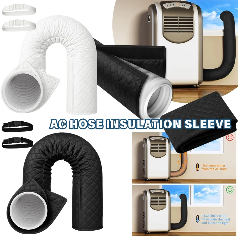 Manchon d'isolation thermique pour conduit d'évacuation de climatiseur portable, anti-perte de chaleur, anti-condensation, protection de tuyau