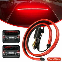 90/100cm Car High-Mount Brake Light Strip with Turn Signal and Driving Light Universal Flexible LED Decorative Flow Light