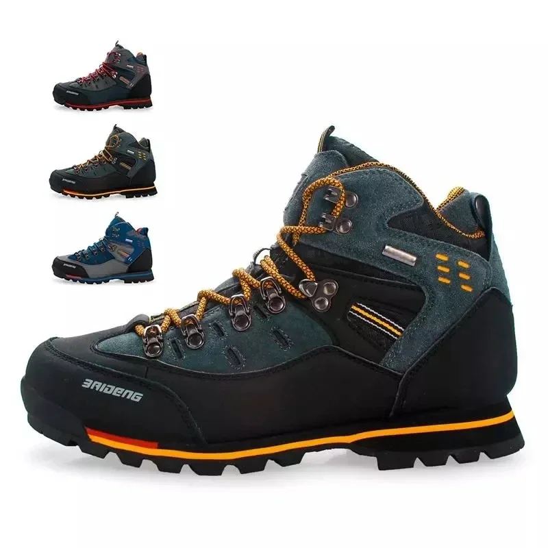 Zapatos de senderismo para hombre, botas de Trekking de escalada de montaña de alta calidad, botas de nieve informales de moda para exteriores, Luxus de zapatos antideslizantes, Invierno