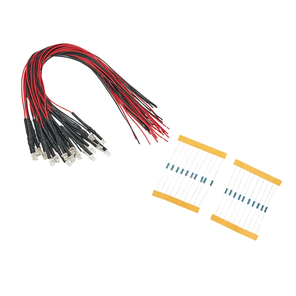 Flambant neuf 20 * LED bande lumineuse lampe à LED lumière lumière chaude 12 V ~ 18 V 20mA/30mA 20 pièces AC ou DC Compatible lampe à LED lumière