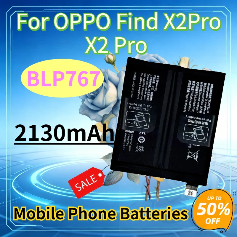 For OPPO Find X2 Pro BLP767 2130mAh Mobile Phone Battery Brand New 7.7V Replacement Li-ion Battery in Stock High quality