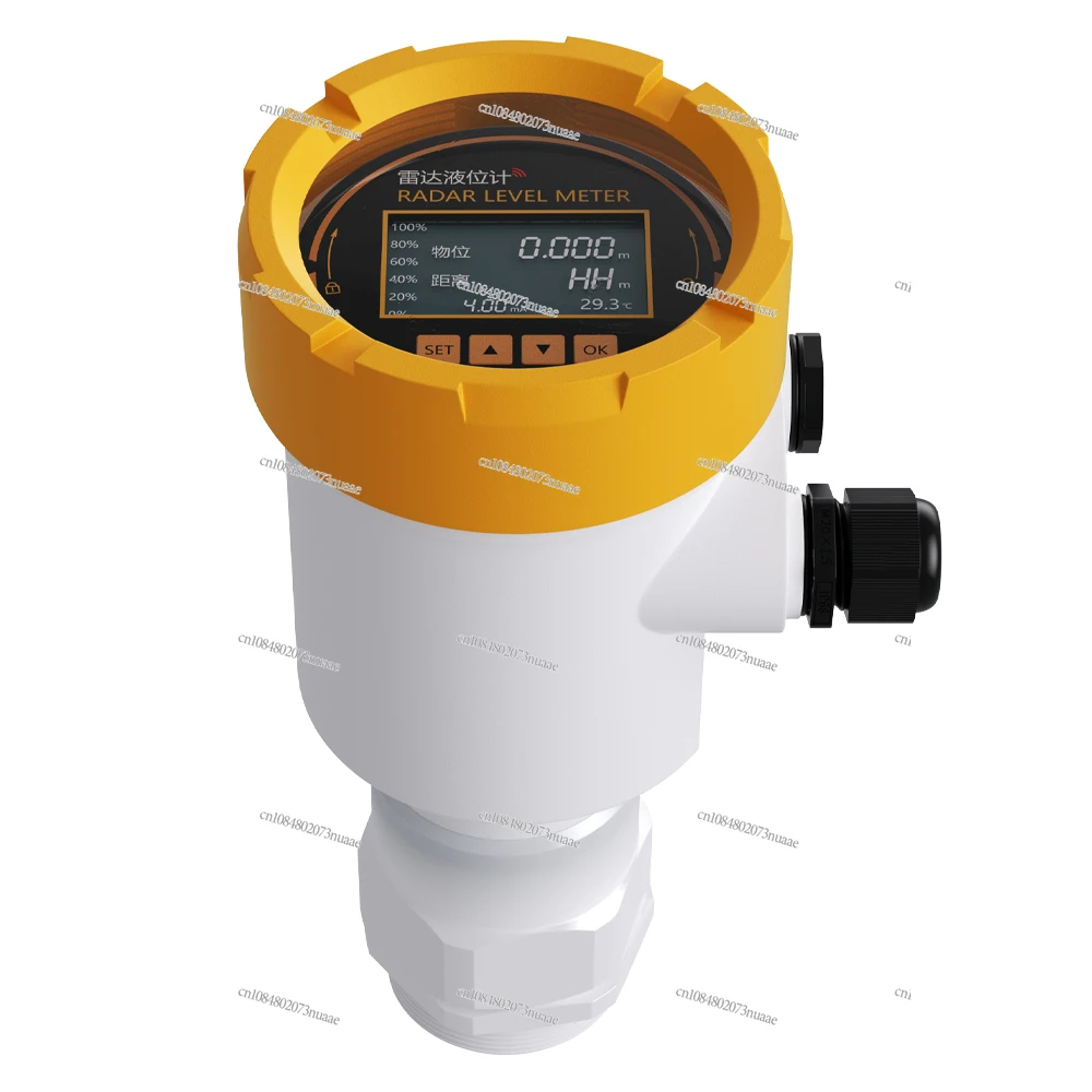 5M 10M 20M 60GHZ Radar Level Sensor Transmitter for Reservoir River Radar Level Transmitter with Screen Radar Liquid Level Meter