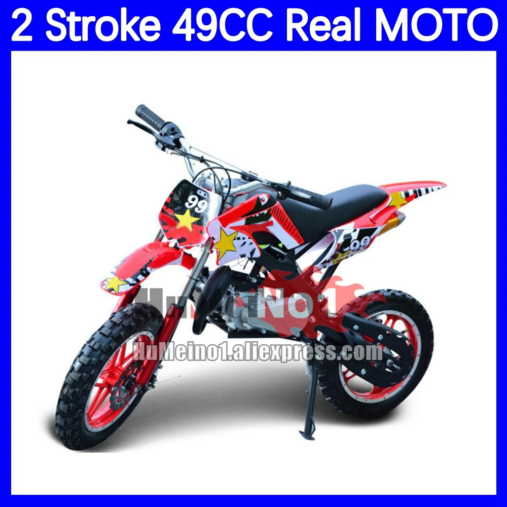 49/50CC Dirt Bike Mini Motorbike Small Buggy 2 Stroke Mountain Gasoline Mud Pit Off-road Superbike Moto Child Racing Motorcycle