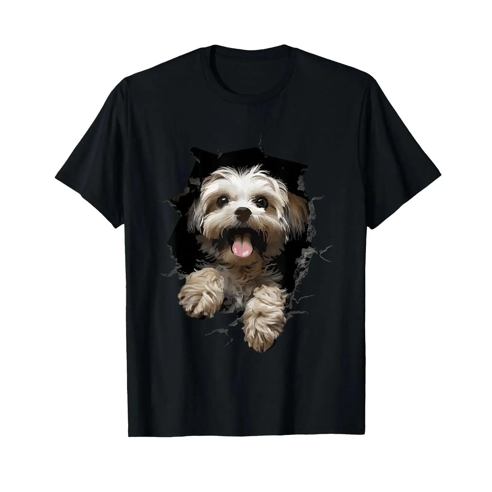 Camiseta Lhasa Apso vintage lavada, ropa unisex de diseñador gráfico, top ligeramente a la moda para uso diario, suave y elegante para hombre