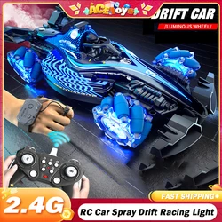 RC Car Spray Drift Racing con suono Led Light Gesture Dual Mode Remote Control Stunt Cars giocattoli per veicoli elettrici per regali per ragazzi