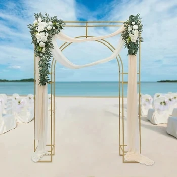 Wedding Floral Arch Stage Backdrop, Metal Truss Arch, Decorative Backdrop, Holder Props, 3 Pack