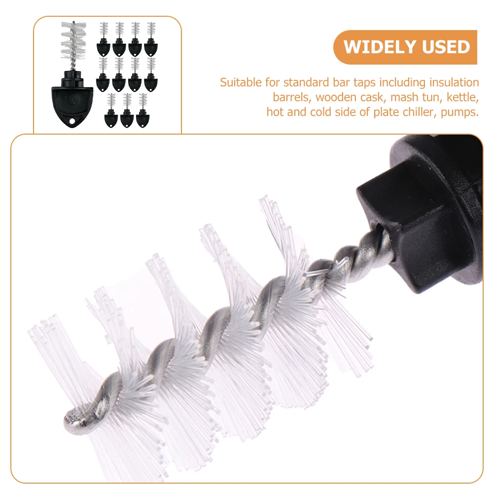 

12pcs Beer Brush Draft Stopper Cleaning Equipment Reusable Plug Nylon Faucet Dust Cover Professional Beer Brush Wear Resistant