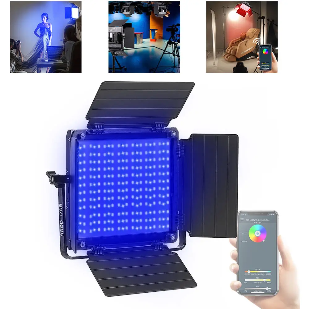 GVM 800D RGB Video Light Kit for Live streaming Photo Studio Lights For Photo Shoot Camera Photographic Photoflood Photos