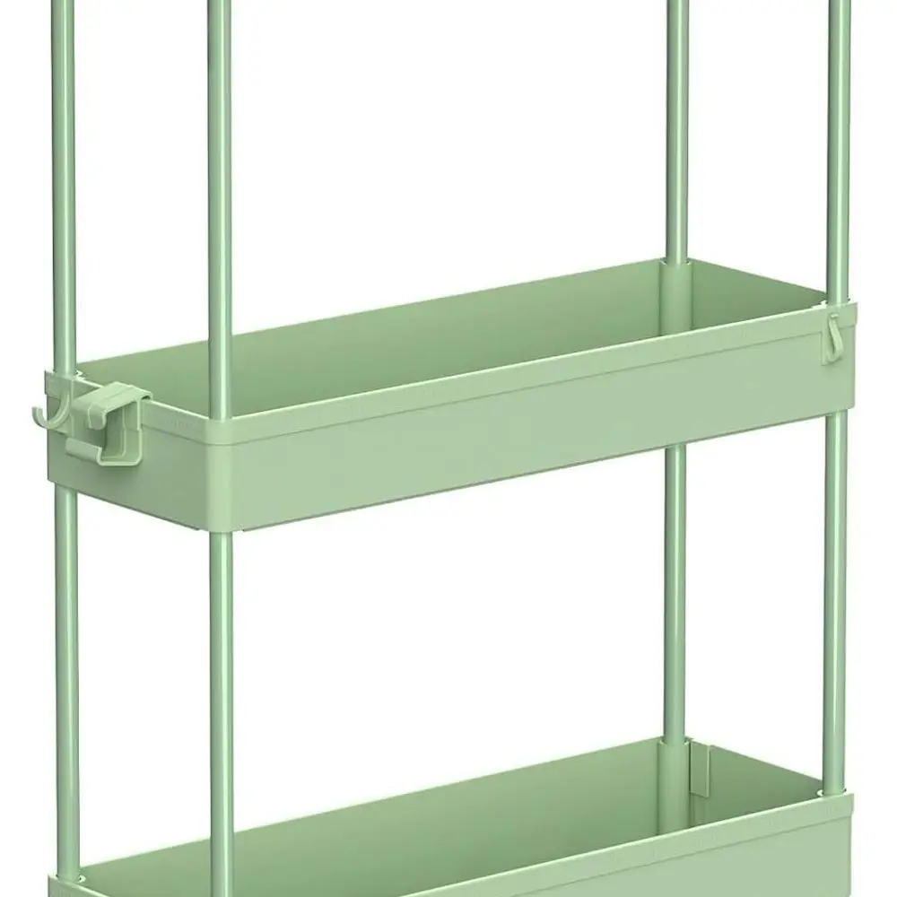 

Slim Rolling Storage Cart, 3 Tier Bathroom Organizer Utility Cart Laundry Room Organization Mobile Shelving Unit for Kitchen, Ba