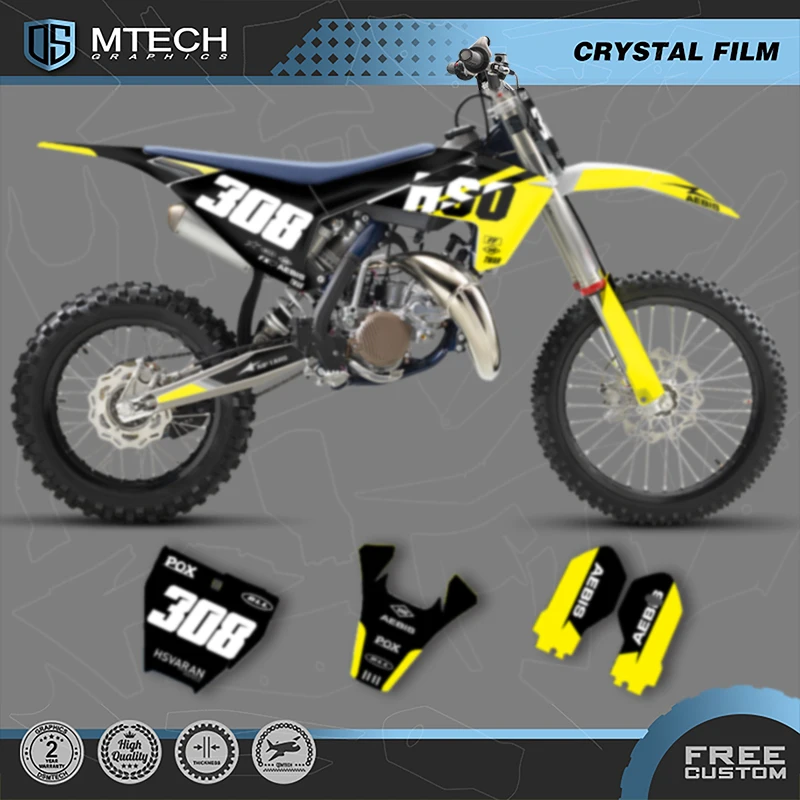 

DSMTECH Custom Team Graphics Backgrounds Decals Stickers Kits For Husqvarna TC 85 2023 2022 2021 2020 2019 2018 009