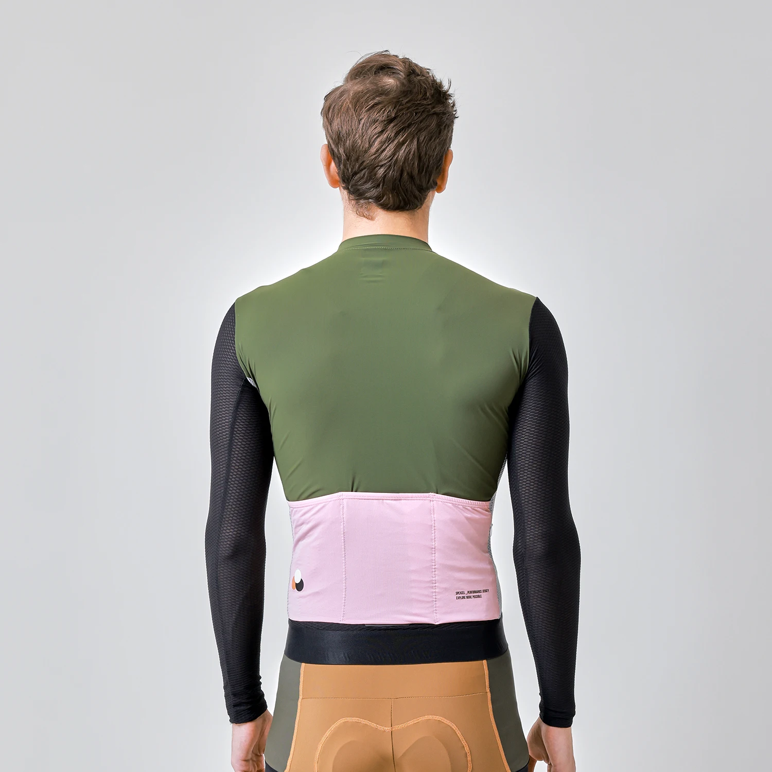 SPEXCEL New Pro Team siateczkowa koszulka kolarska z długim rękawem Ochrona przeciwsłoneczna Coldback Tech Fabric niski kołnierz dla mężczyzn i kobiet