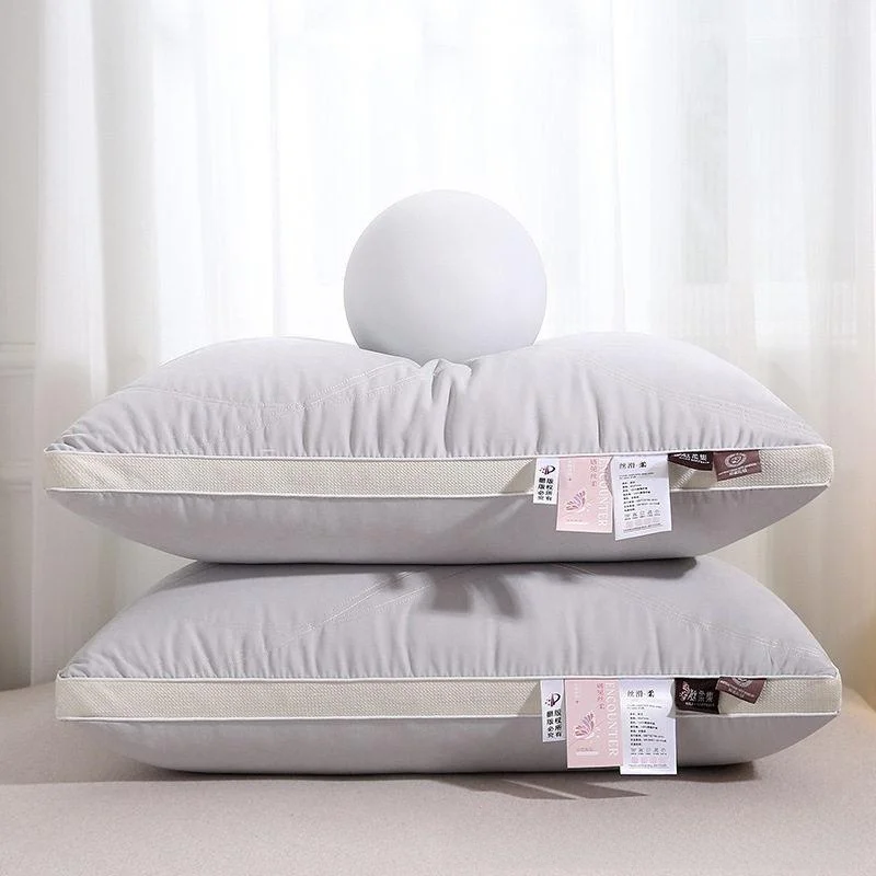 

New Hotel Pillow Core Silk Soft 3D Comfortable Neck Protection Pillow 4874cm Fiber Filling Rectangular Shape Single Person Use