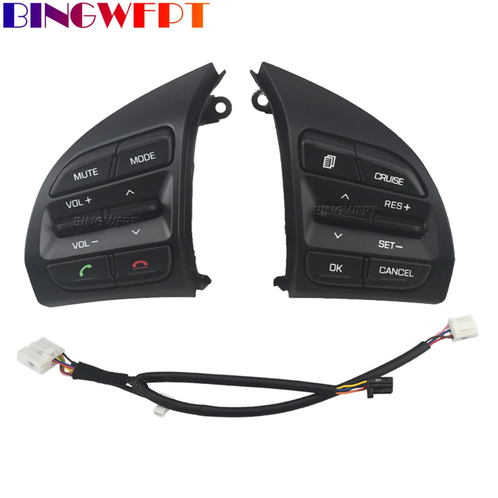 With Backlight Button Only For Hyundai Elantra 1.4T 2016 2017 2018 Multifunctional Cruise Control Buttons Steering Wheel Button