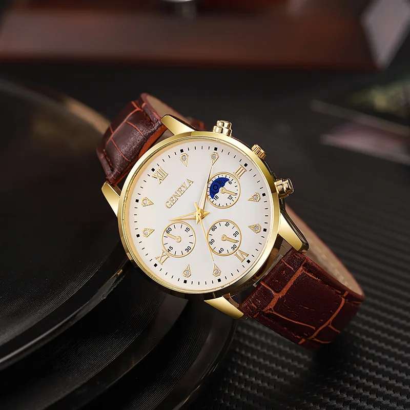 Men Business Luxury Men Watch Leather Strap Wrist Watches Man Clock Quartz Wristwatch Men's Watch Reloj Hombres Montre Homme