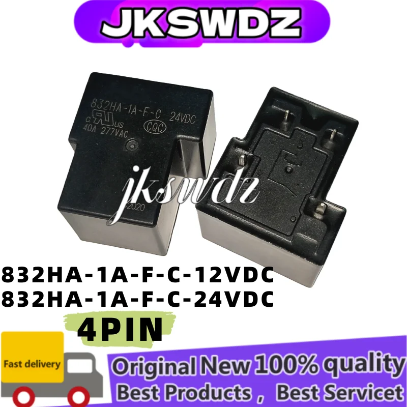 

5unidades por lote 100% NEW 832HA-1A-F-C-12VDC 832HA-1A-F-C-24VDC 832HA-1A-F-C 12V 832HA 1A F C 12VDC DC12V 4PIN 40A 12V 24V