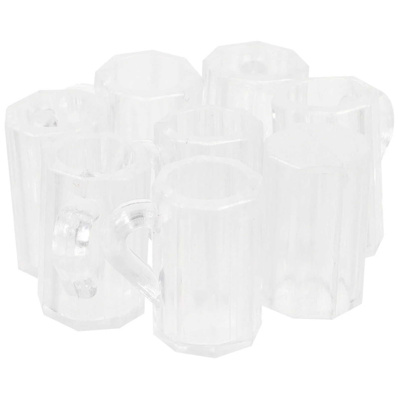 

20pcs Miniature Beer Mugs House Plastic Tiny Beer Cups Decorative Miniature Mugs