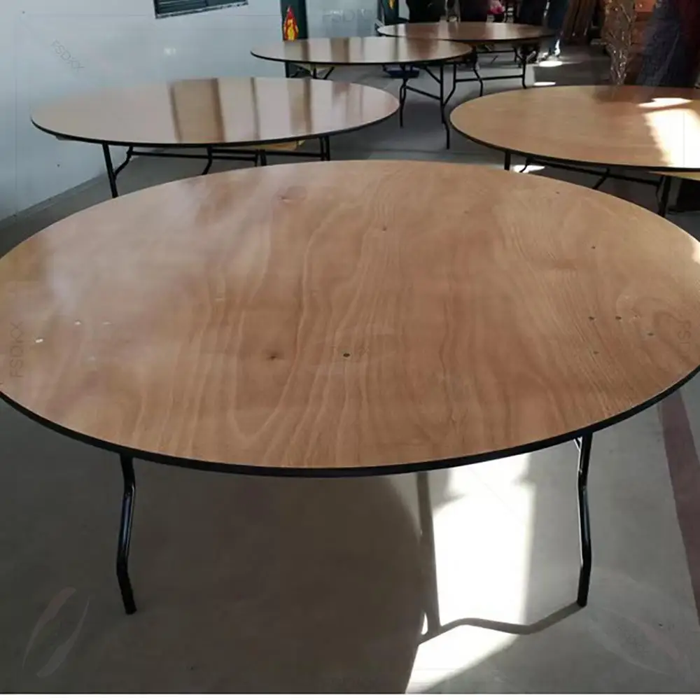 

FSDKX Wooden MDF Rental Removable Folding Dining Tables for Event Party and Wedding Banquet
