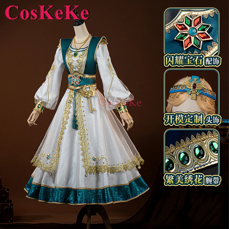 CosKeKe Anne Lester Cosplay Game Identity V Costume Toy Merchant Fashion Sweet Dress Activity Party Role Play Clothing S-XXL New