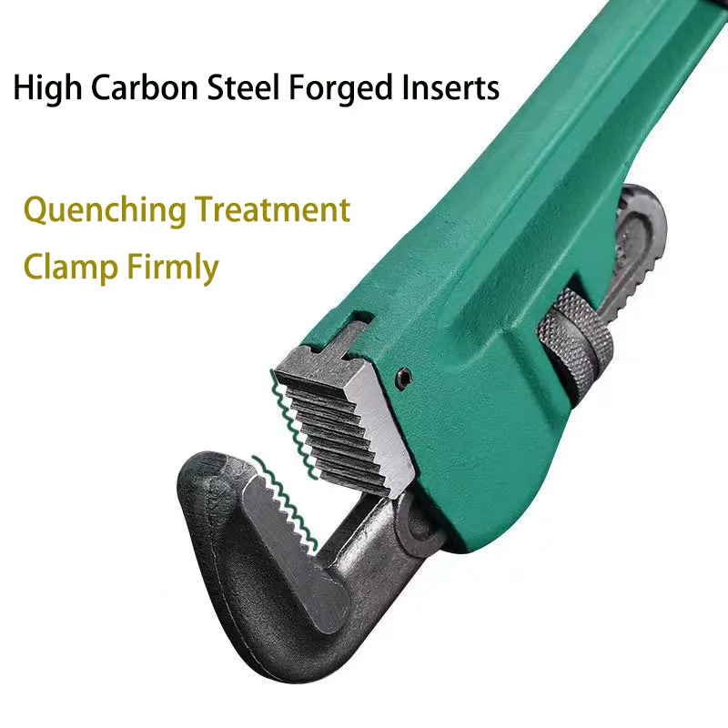 Pipe Wrench European Style Heavy Duty  Pipe Pliers Quick-Opening High-Carbon Steel Plumbing Pincers Repair Tool