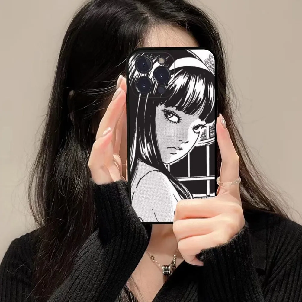 Junji Ito Phone Case For iPhone 13 Pro MAX 14 11 12 Mini X XS XR 6 7 8 Plus SE 2020 Soft TPU Cover