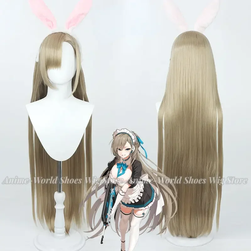 Itinose Asena Cosplay Wig Blue Archive Linen Straight 100cm Heat Resistant Synthetic Hair Halloween Role Play Party + Wig Cap