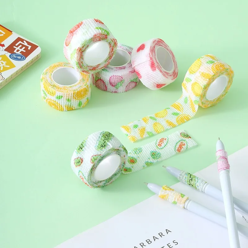5pcs 2.5cm Sports Finger Bandage Elastic Student Ventilation Children Pet Play Autohesion Ball Kinesio Tapes  Preventing Sprains