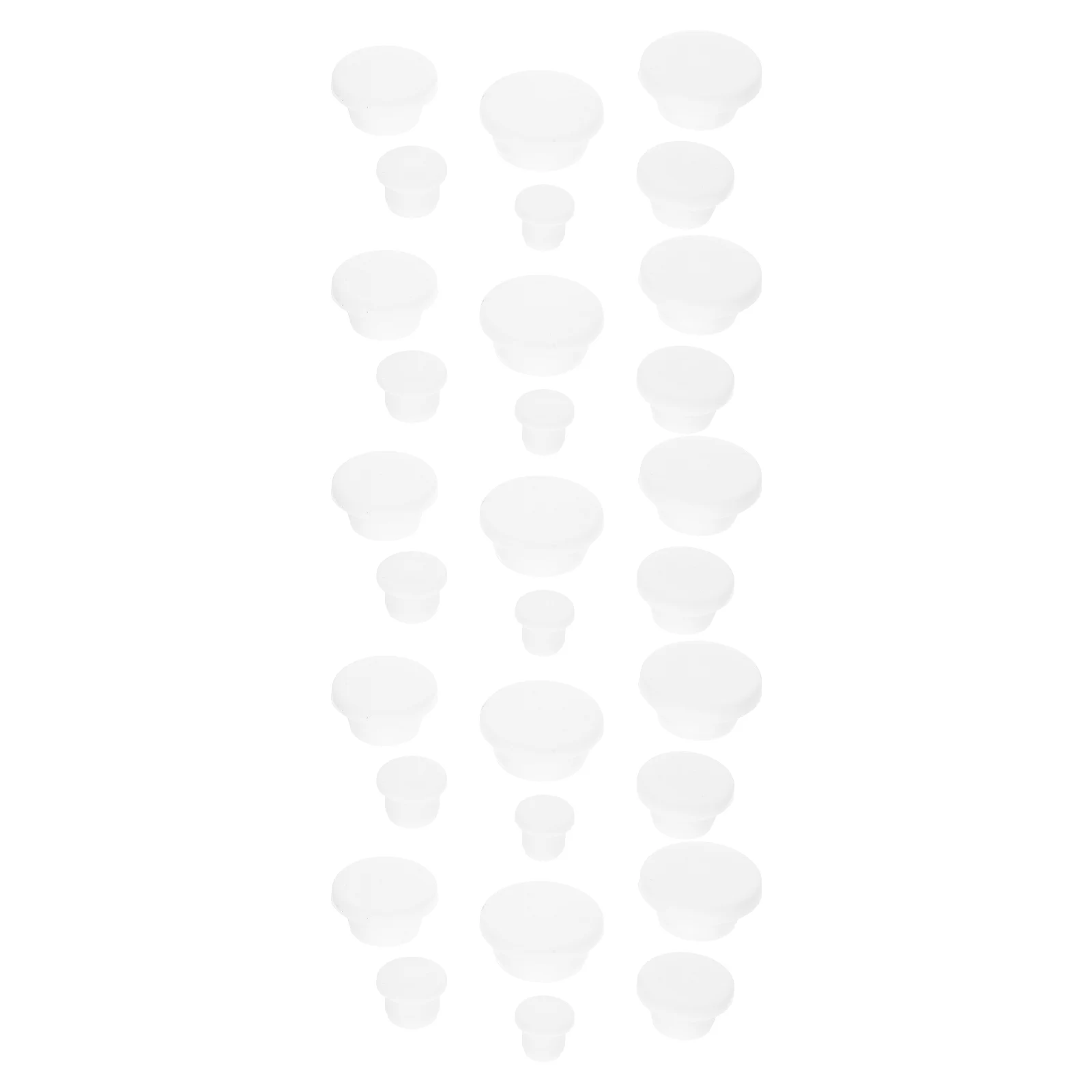 

30 Pcs Multi-diameter Silicone Hole Plug Bottle Stoppers for Glass Bottles Cap Water Lid Seal Plugs Sealing White