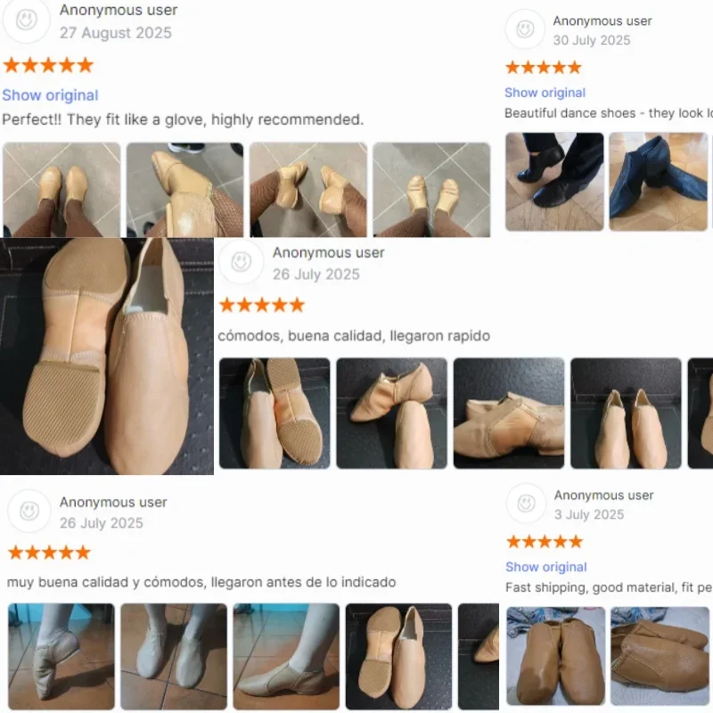 Damen-Tanzschuhe aus echtem Leder mit weicher Sohle, professionelle Jazz- und Tanzschuhe im „Katzenklaue“-Design für Erwachsene, rutschfeste Tanzschuhe für das Training. – Detail 1