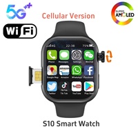 S10 Smart Watch 4G Android 9.0 2.2 inch Amoled Smartwatch With Sim Card 180° Rotating Camera GPS WIFI Google Play 128GB Storage