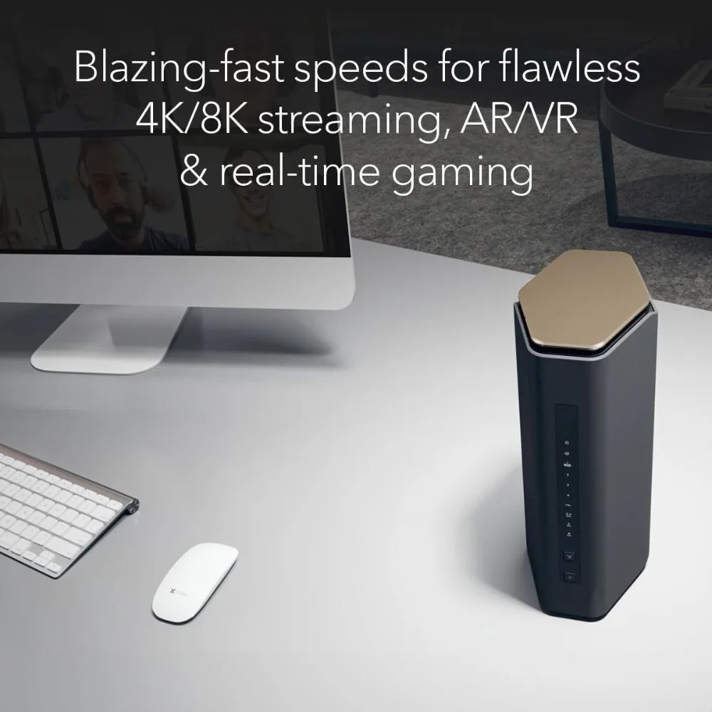 Nighthawk WiFi 7 Tri-Band Router 17 Gbps Wireless Gaming 10 Gig Port Covers 3300 sq ft 150 Devices VPN Support Expert
