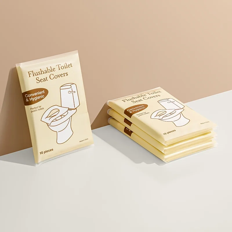 10 عبوات من أغطية مقاعد المرحاض القابلة للتصرف - ملحقات السفر والتخييم الأساسية. #5