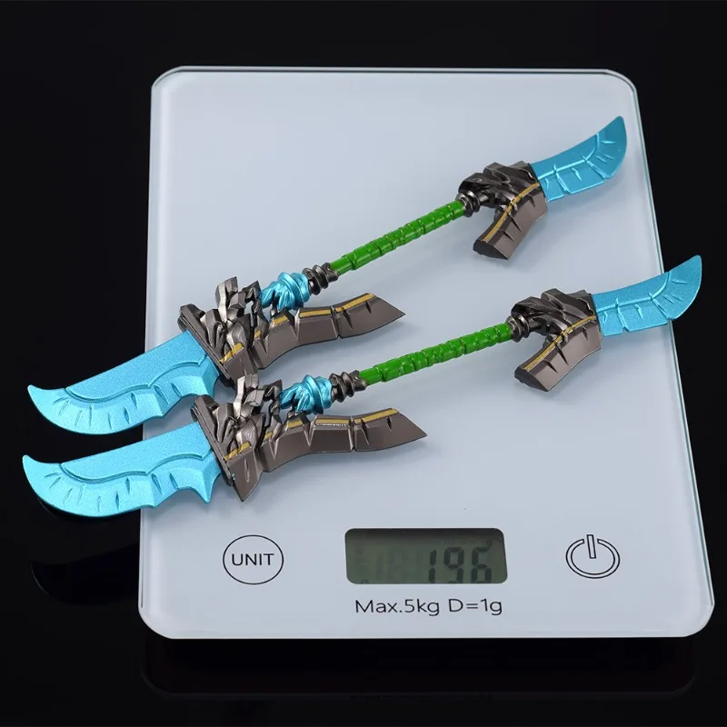 22 cm/8,66 pouces World of Warcrafts jeu armes périphériques modèles épées Halberds métal en alliage de Zinc artisanat jouets ornement Figurines garçon