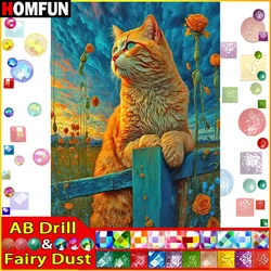 HOMFUN Fairy Dust AB 5D fai da te diamante ricamo Display completo 