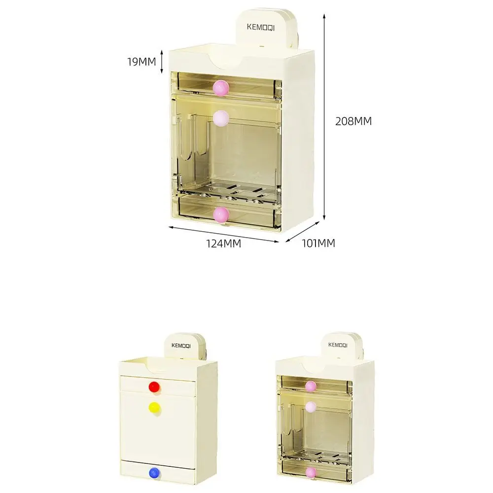 Suction Cup Soap Dish Waterproof Flip Multi-layer Rack Soap Holder Soap Box Rack With Drainage Box Soap Storage Case