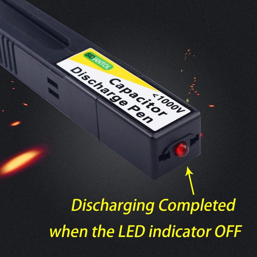 1000V ปากกาตัวเก็บประจุแบบพกพา, เครื่องมือปล่อยประจุแรงดันสูงปล่อยประจุแบบเร็วอุปกรณ์จ่ายกระแสไฟฟ้าแบบคงที่ซ่อมปากกาอิเล็กทรอนิกส์